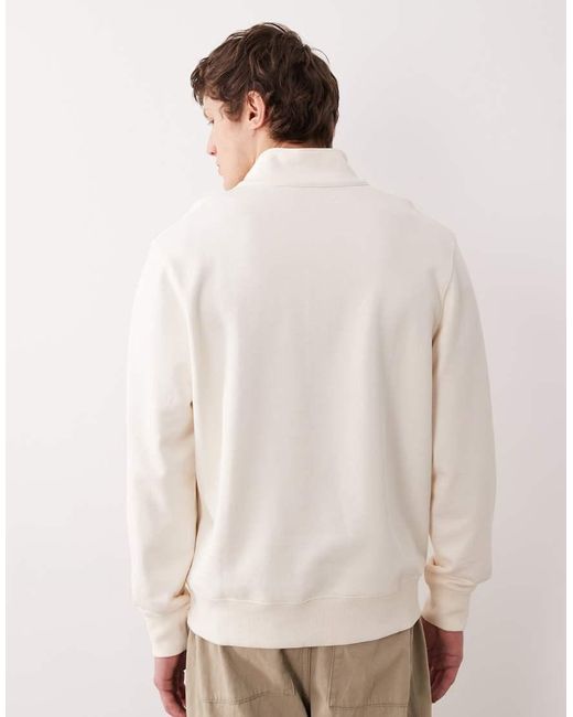 Mango Natural 100% Cotton Quarter Zip Sweatshirt for men