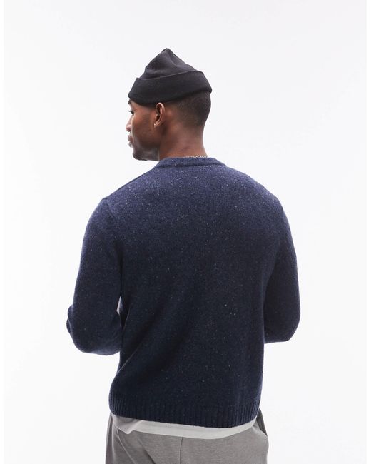 ARKET – strukturiertes wollmix-sweatshirt in Blue für Herren