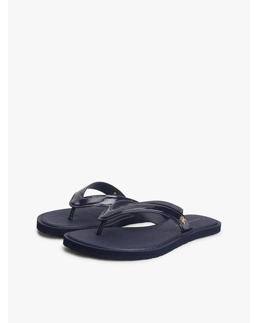 Tommy Hilfiger Blue Th Monogram Flip-Flops