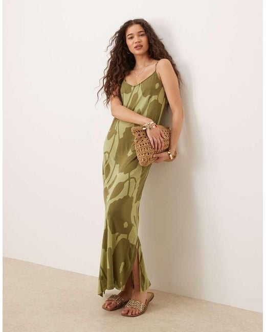 Vila Natural Jersey Cami Midi Dress