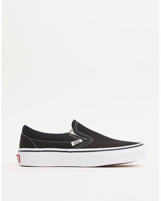 Vans White Classic Slip-on Black Trainers