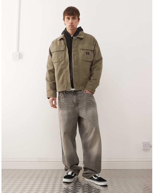 Vans Brown Umber Pigment Canvas Jacket for men