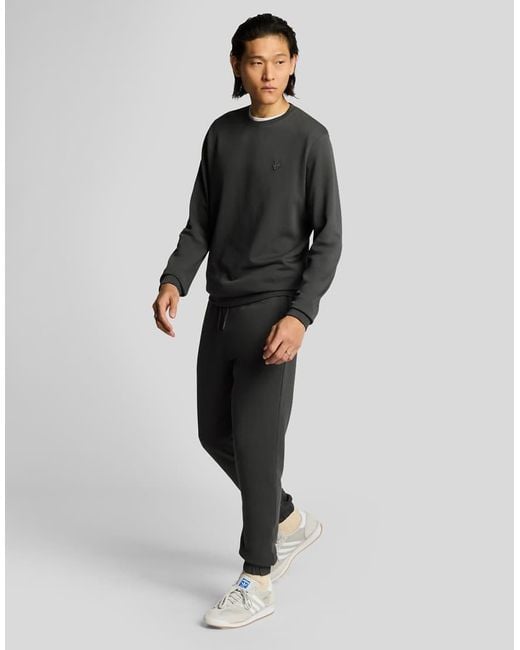 Lyle & Scott Gray Mid Bottoms Superfine Slim Sweatpant for men