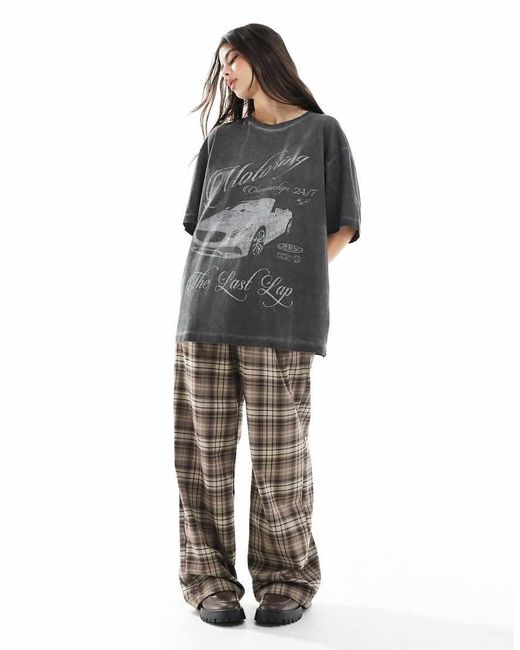 ASOS Oversized T-Shirt Met Grafische Print Van 'Motoring Car' in het Black