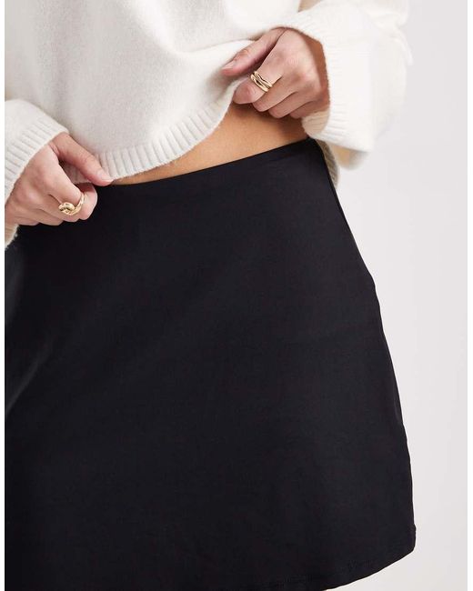 ASOS White Polyamide Slinky Mini Skort