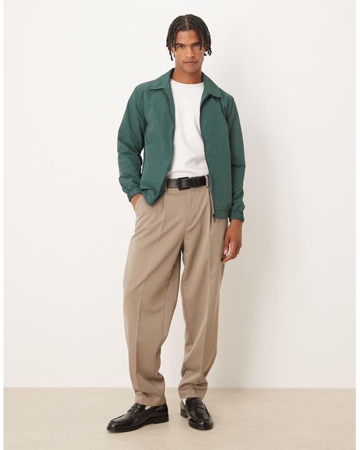 Brave Soul Green Lightweight Harrington Style Jacket for men