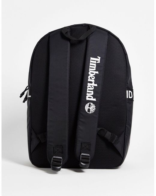 Timberland Strip Logo Backpack in Black for Men | Lyst UK