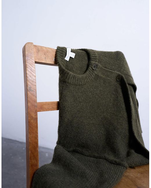 TOPSHOP Brown Knit Exposed Seams Relaxed Cardigan