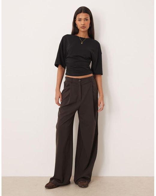 Gina Tricot Black Ruched Top