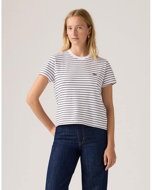 Levi's Blue Favorite Cotton Striped T-Shirt