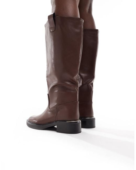 SEQWL Brown Twix Knee Boots
