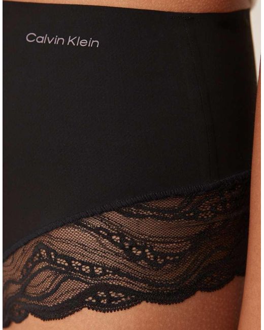 Calvin Klein White Shapewear Sensual Stretch Lace Lingerie Thong