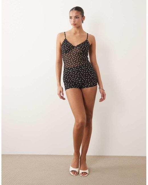 ASOS Black Sheer Mesh Cami Top