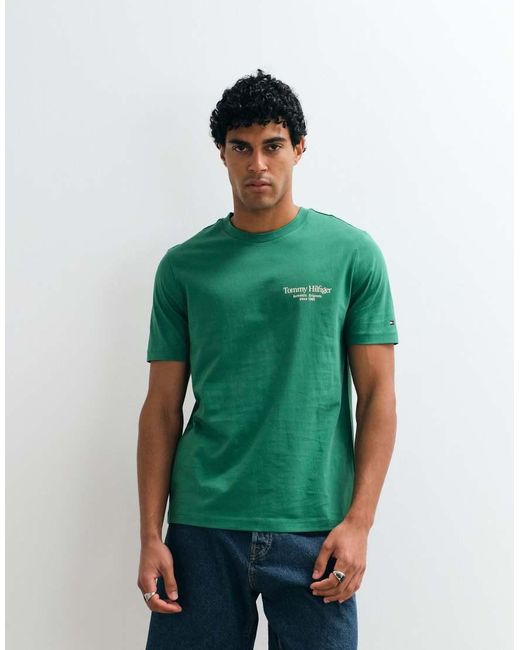 Tommy Hilfiger Green Boxy Fit Logo T-Shirt for men