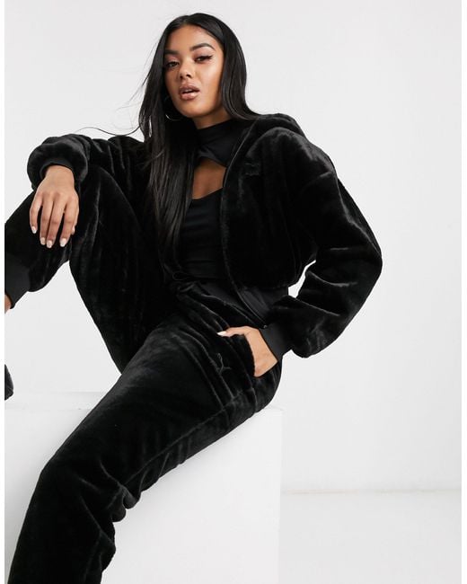 Puma faux fur joggers sales