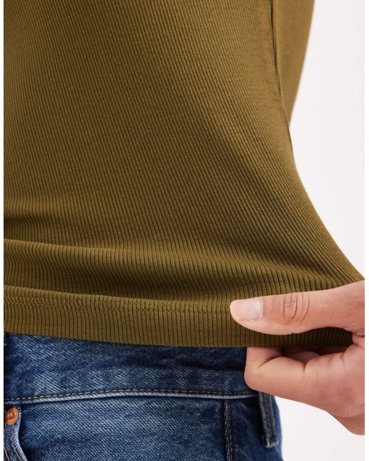 ASOS Green – geripptes trägertop