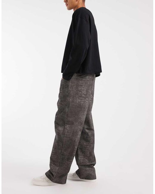 ASOS Black Baggy Trousers for men