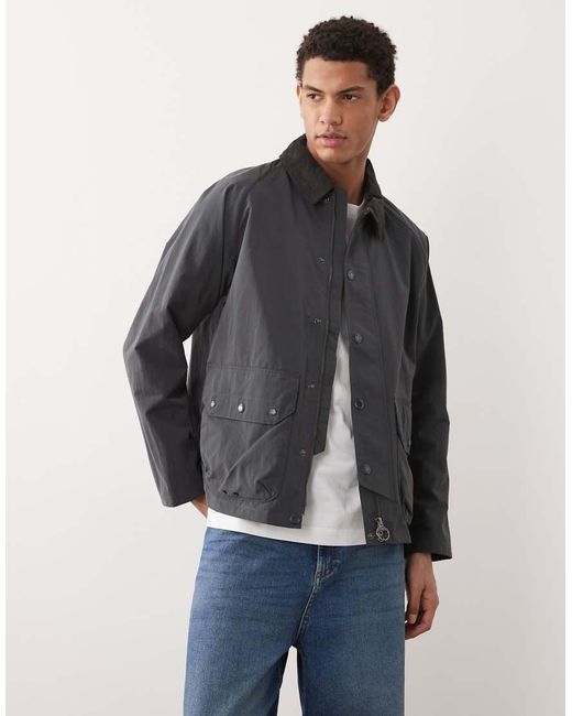 Barbour Gray Re-engineered Chore Jacket for men