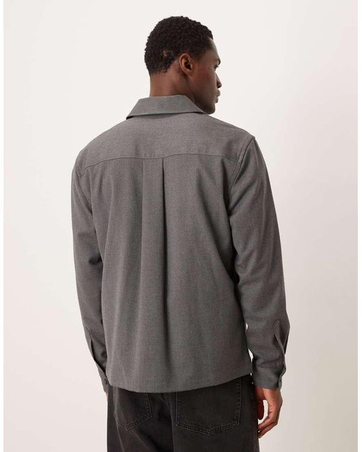 Mango Gray Overshirt for men