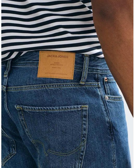 Jack & Jones Blue Chris Straight Jeans for men