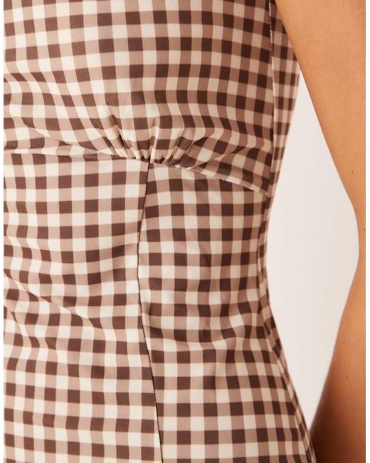 ASOS Natural Sleeveless Fitted Mini Dress