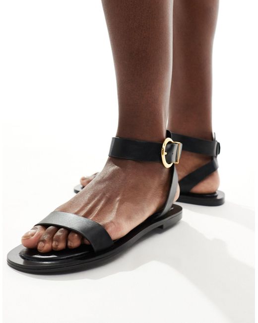 Mango Brown Sandal With Buckle Detail