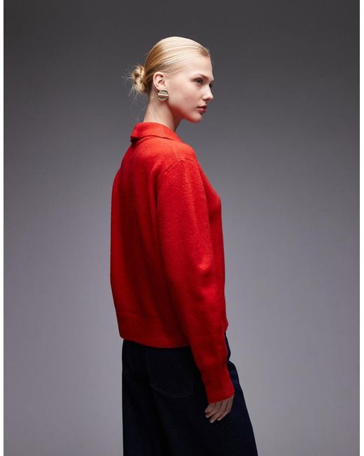 ASOS Knitted Collared Cardigan