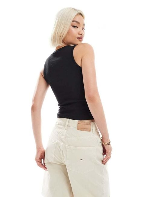 Top Senza Maniche Slim di Tommy Hilfiger in Black