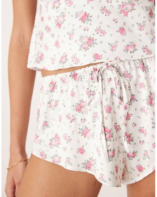 For Love & Lemons Multicolor That's Amore Sleep Shorts