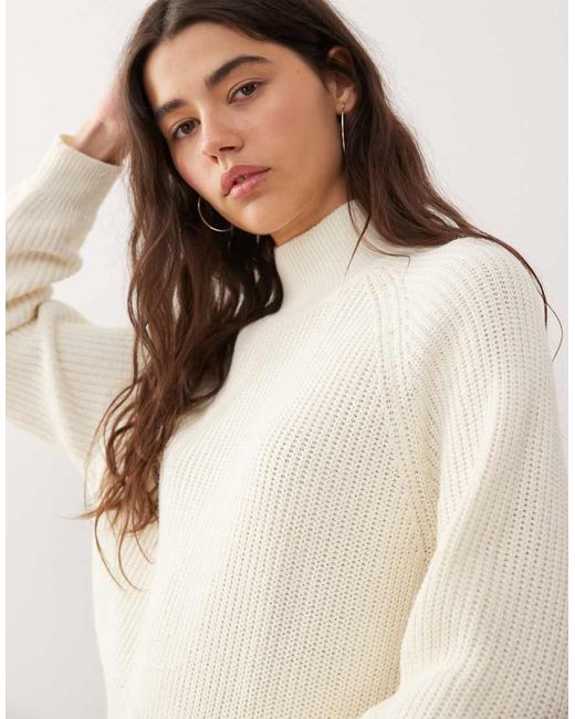 Noisy May Natural High Neck Knit Jumper