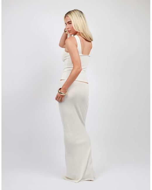 SIMMI White Knit Maxi Skirt