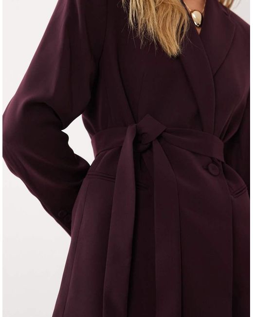 Mango Red Iguana Tie Waist Tailo Blazer Co-ord