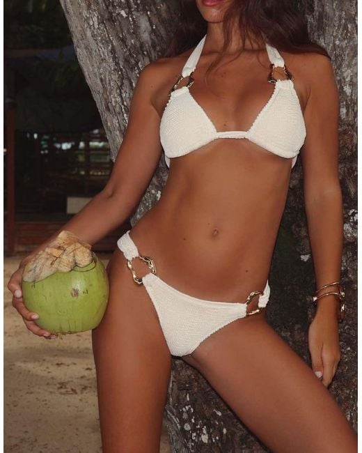 Moda Minx Brown Canaria Scrunch Fixed Bikini Bottoms