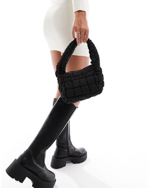 Glamorous Black Padded Grab Bag