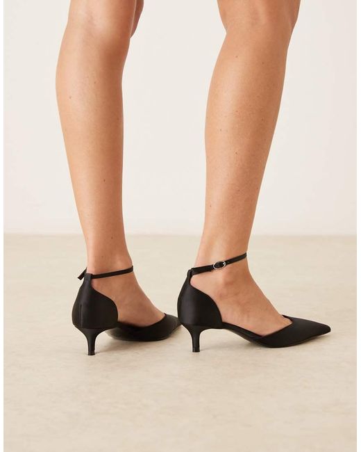 Mango Natural Pointed Closed Back Heeled Shoe