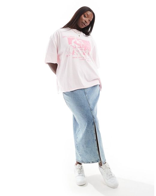 ASOS Pink Asos design curve – boyfriend-t-shirt