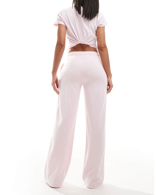 Cotton On White Cotton On Lightweight Fleece Straight Leg Pants