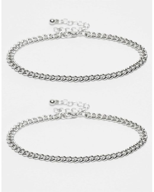 FADED FUTURE – 2er-pack kettenarmbänder in White für Herren