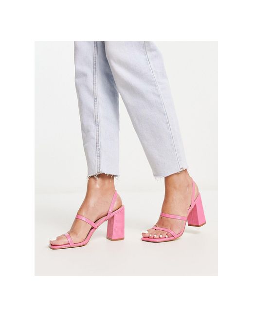 Raid Pink Libra Block Heeled Sandals