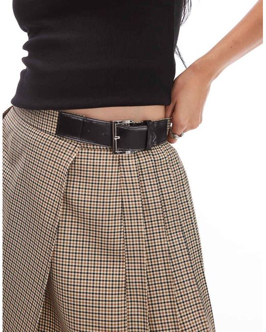 ASOS Multicolor Buckle Detail Mini Kilt Skirt