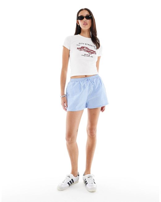 Daisy Street Blue – boxer-schlupfshorts