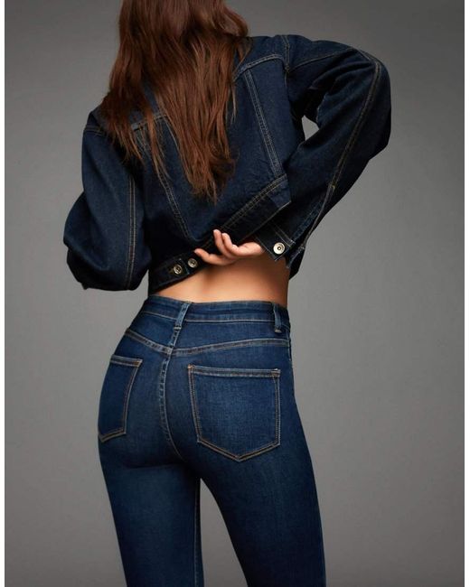Bershka Gray Super High-waist Soft Skinny Jeans