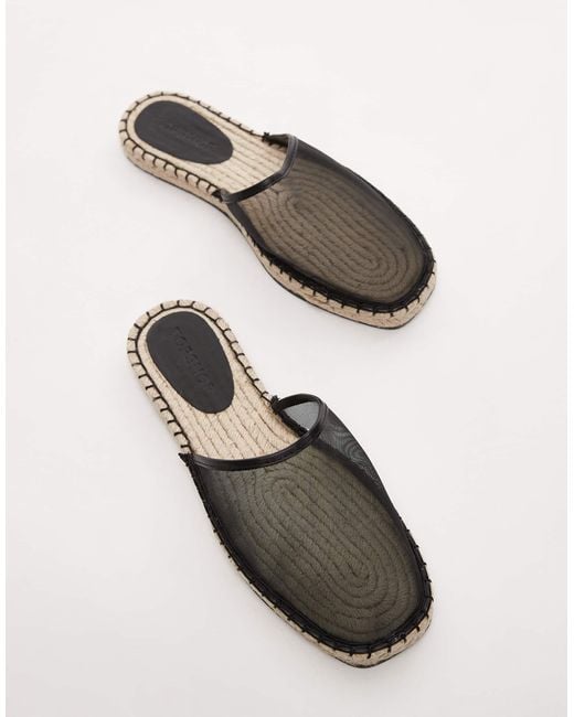TOPSHOP Brown Harry Espadrille Mule