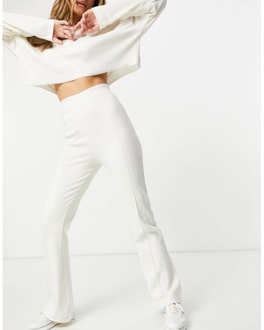 Missguided White Co-ord Flared Sweatpants