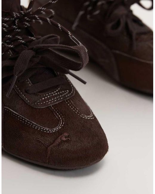 PUMA Brown Speedcat Pony Hair Trainers
