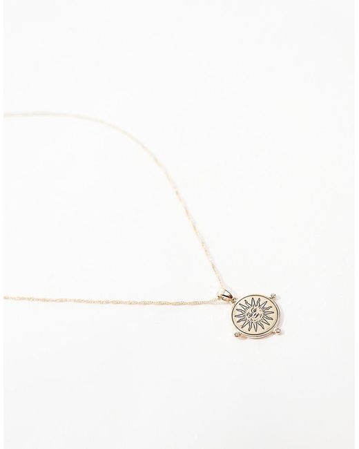 ASOS White Necklace With Sun Pendant