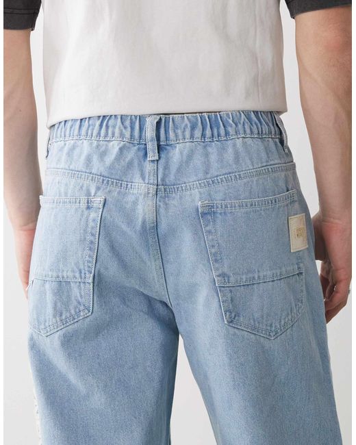 Aape By A Bathing Ape Blue Aape By A Bathing Ape Loose Fit Jeans for men