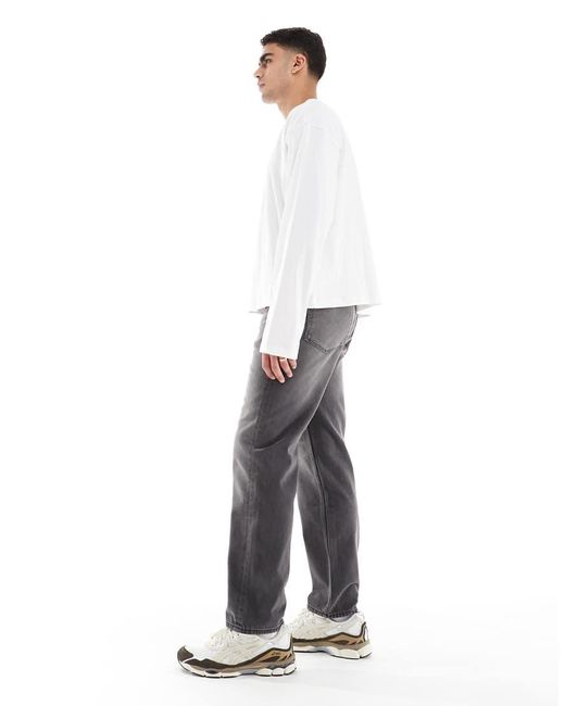 ASOS Jeans Met Rechte Pijpen En Vintage Tint in het White voor heren