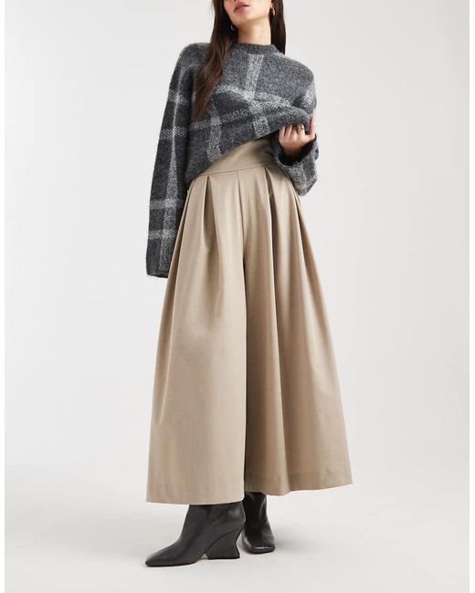 ASOS Natural Extreme Wide Leg Culotte