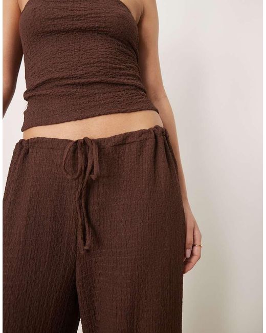 ASOS Broek Met Wijde Pijpen En Textuur in het Natural